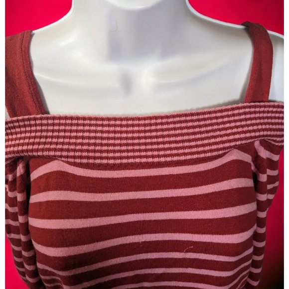 Vintage Takeout Pink And Red Striped Top - Picture 9 of 11